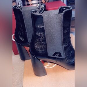 💯 NEW Auth Christian Louboutin Turelastic 85 Ankle Boots